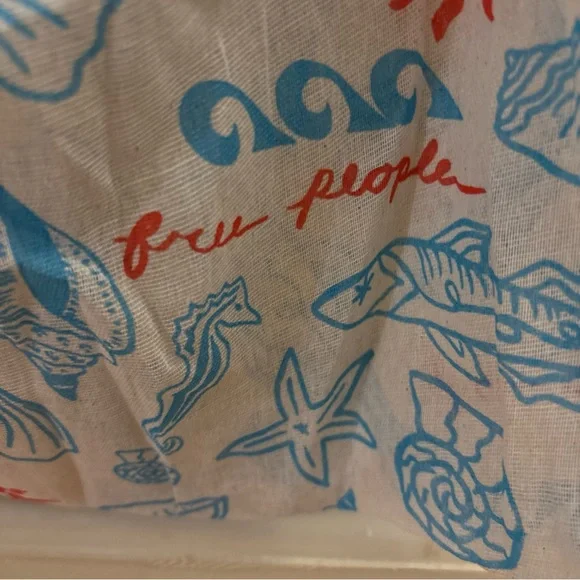 Seashell Print Tote Bag FREE PEOPLE - Picture 4 of 6